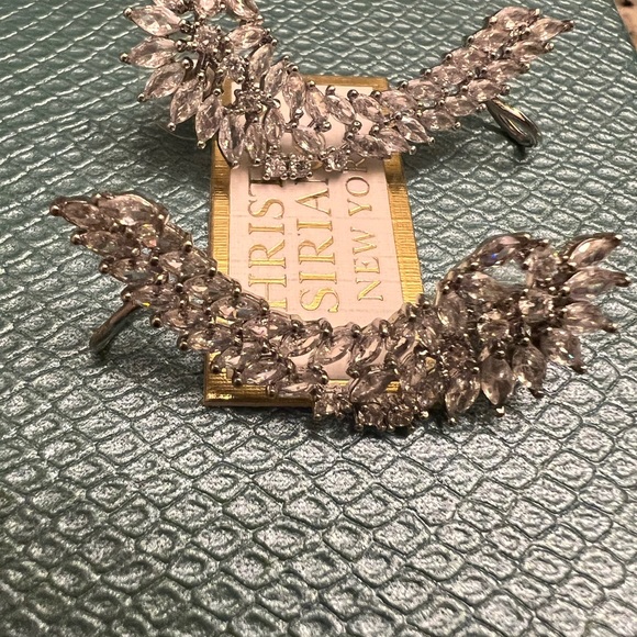 Christian Siriano Cubic Zorconia Climber Earrings - Picture 6 of 7